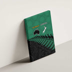Australia New Zealand Rugby Canvas Wall Art Green Aboriginal Wallabies and Maori Black Fern - Aussie Hoodie