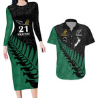 custom-australia-wallabies-and-aotearoa-rugby-couples-matching-long-sleeve-bodycon-dress-and-hawaiian-shirt-kangaroo-black-fern-maori-green-vibe