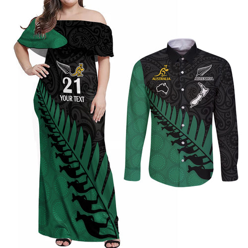 custom-australia-wallabies-and-aotearoa-rugby-couples-matching-off-shoulder-maxi-dress-and-long-sleeve-button-shirts-kangaroo-black-fern-maori-green-vibe