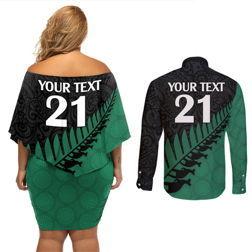 custom-australia-wallabies-and-aotearoa-rugby-couples-matching-off-shoulder-short-dress-and-long-sleeve-button-shirts-kangaroo-black-fern-maori-green-vibe