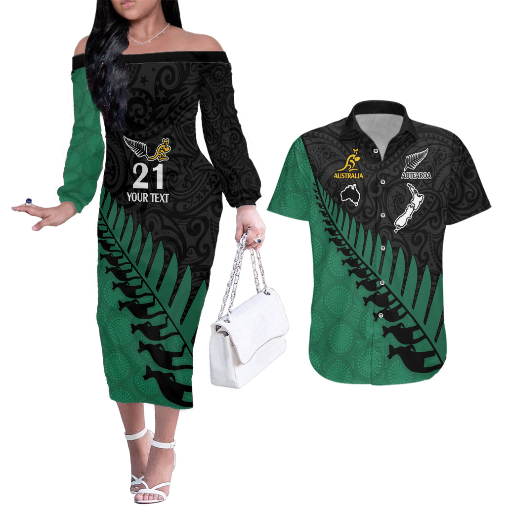 custom-australia-wallabies-and-aotearoa-rugby-couples-matching-off-the-shoulder-long-sleeve-dress-and-hawaiian-shirt-kangaroo-black-fern-maori-green-vibe