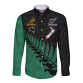 custom-australia-wallabies-and-aotearoa-rugby-long-sleeve-button-shirt-kangaroo-black-fern-maori-green-vibe