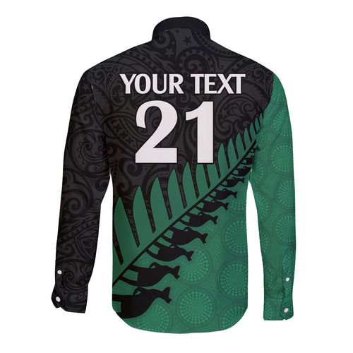 custom-australia-wallabies-and-aotearoa-rugby-long-sleeve-button-shirt-kangaroo-black-fern-maori-green-vibe