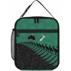Australia Wallabies and Aotearoa Rugby Lunch Bag Kangaroo Black Fern Maori Green Vibe