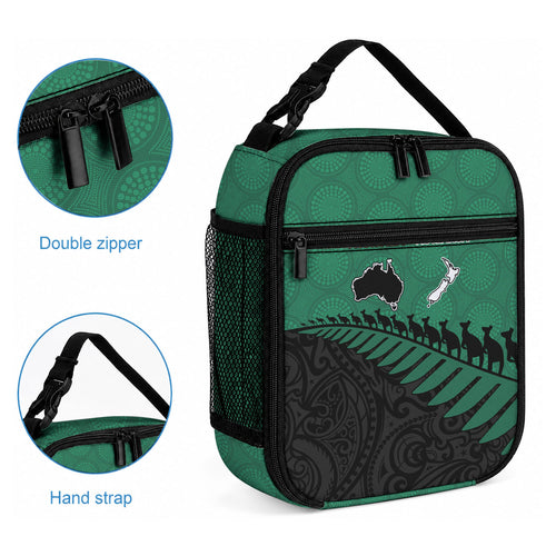 Australia Wallabies and Aotearoa Rugby Lunch Bag Kangaroo Black Fern Maori Green Vibe
