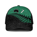 Australia New Zealand Rugby Mesh Trucker Cap Green Aboriginal Wallabies and Maori Black Fern - Aussie Hoodie