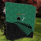 Australia New Zealand Rugby Quilt Green Aboriginal Wallabies and Maori Black Fern - Aussie Hoodie