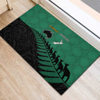 Australia New Zealand Rugby Rubber Doormat Green Aboriginal Wallabies and Maori Black Fern - Aussie Hoodie