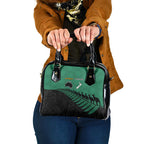 Australia New Zealand Rugby Shoulder Handbag Green Aboriginal Wallabies and Maori Black Fern - Aussie Hoodie