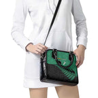 Australia New Zealand Rugby Shoulder Handbag Green Aboriginal Wallabies and Maori Black Fern - Aussie Hoodie