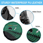 Australia New Zealand Rugby Spare Tire Cover Green Aboriginal Wallabies and Maori Black Fern - Aussie Hoodie