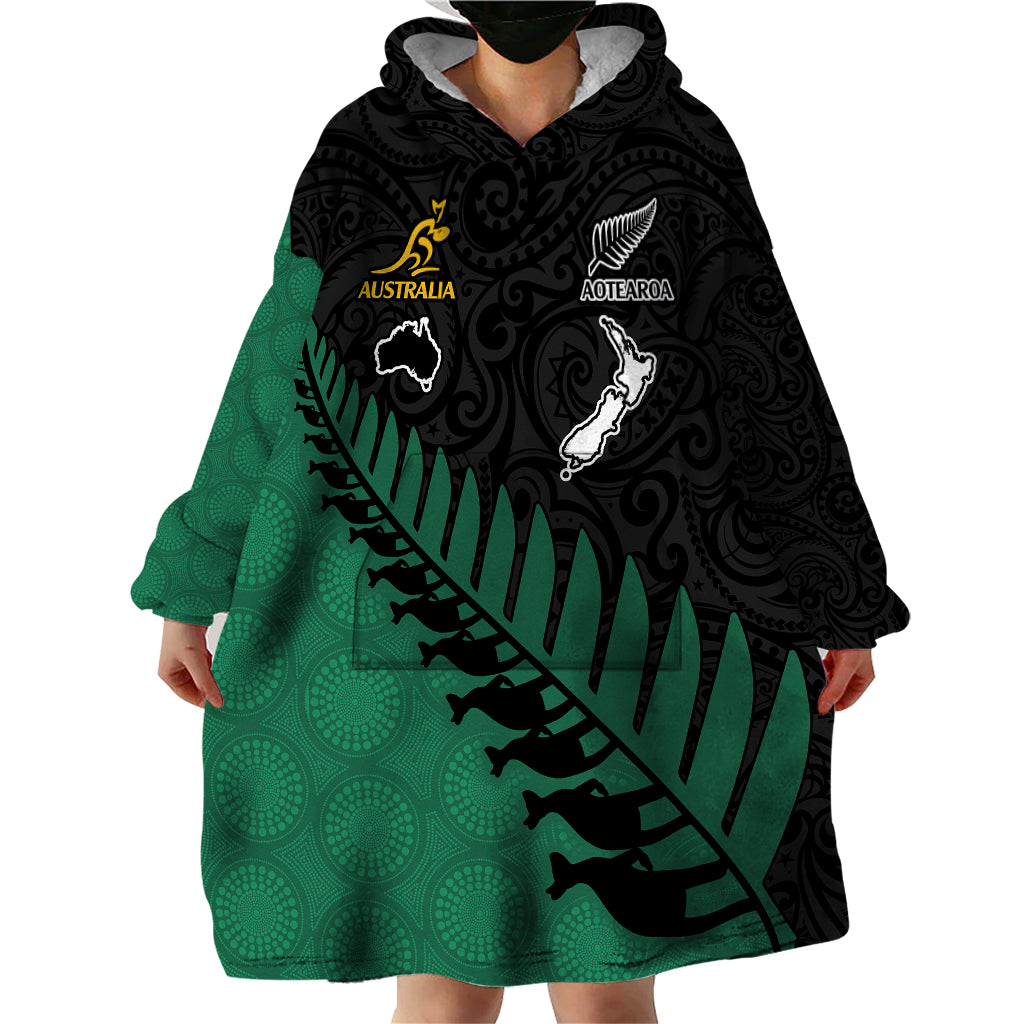 custom-australia-wallabies-and-aotearoa-rugby-wearable-blanket-hoodie-kangaroo-black-fern-maori-green-vibe