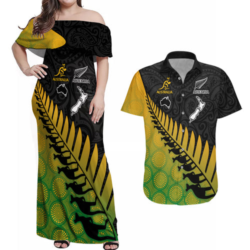 australia-wallabies-and-aotearoa-rugby-couples-matching-off-shoulder-maxi-dress-and-hawaiian-shirt-kangaroo-black-fern-maori-gradient-vibe