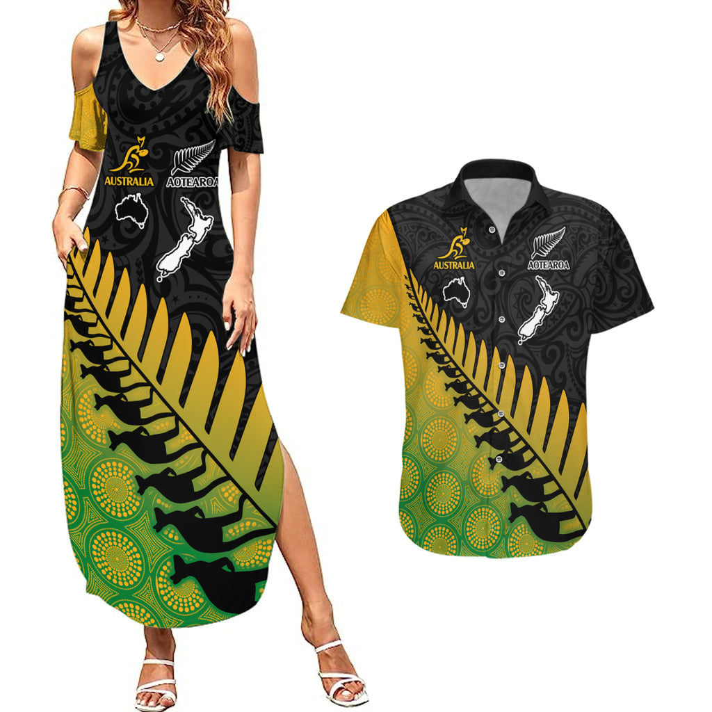 australia-wallabies-and-aotearoa-rugby-couples-matching-summer-maxi-dress-and-hawaiian-shirt-kangaroo-black-fern-maori-gradient-vibe