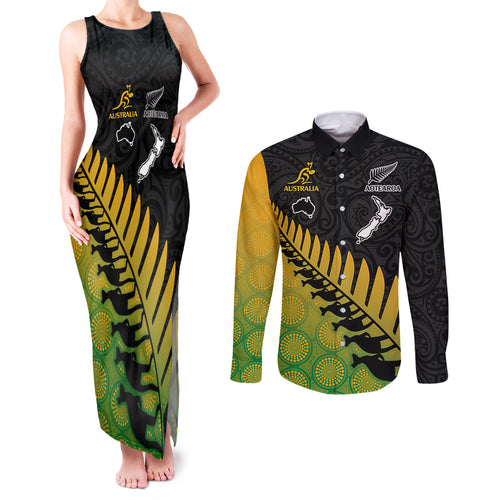 australia-wallabies-and-aotearoa-rugby-couples-matching-tank-maxi-dress-and-long-sleeve-button-shirts-kangaroo-black-fern-maori-gradient-vibe