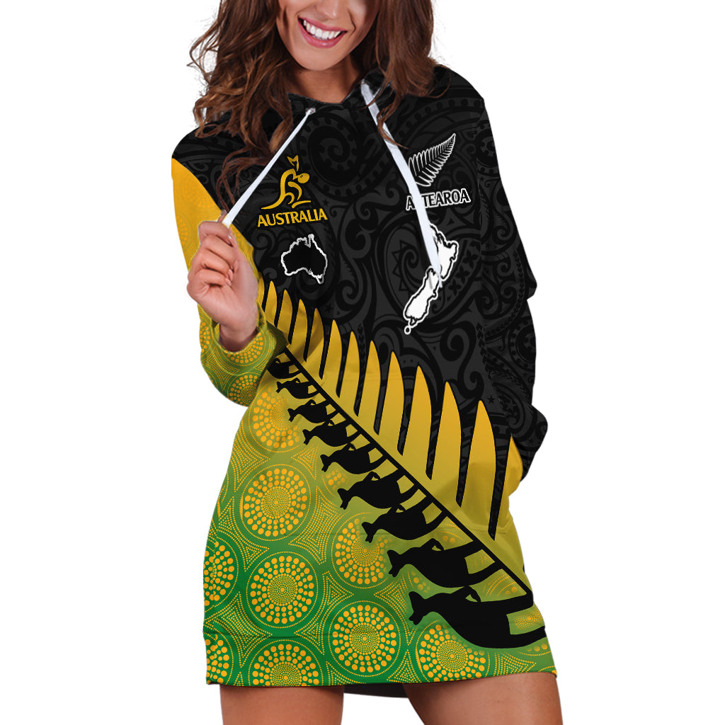 australia-wallabies-and-aotearoa-rugby-hoodie-dress-kangaroo-black-fern-maori-gradient-vibe