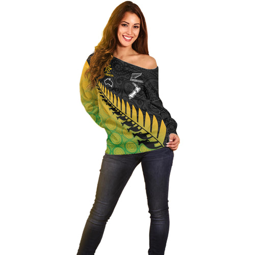 australia-wallabies-and-aotearoa-rugby-off-shoulder-sweater-kangaroo-black-fern-maori-gradient-vibe