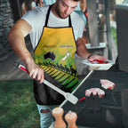 Australia New Zealand Rugby Apron Gradient Aboriginal Wallabies and Maori Black Fern - Aussie Hoodie