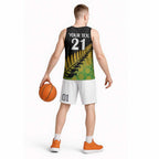 Australia New Zealand Rugby Basketball Jersey Gradient Aboriginal Wallabies and Maori Black Fern - Aussie Hoodie