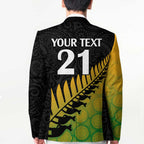Australia New Zealand Rugby Blazer Gradient Aboriginal Wallabies and Maori Black Fern - Aussie Hoodie
