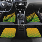 Australia New Zealand Rugby Car Mats Gradient Aboriginal Wallabies and Maori Black Fern - Aussie Hoodie