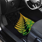 Australia New Zealand Rugby Car Mats Gradient Aboriginal Wallabies and Maori Black Fern - Aussie Hoodie