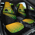 Australia New Zealand Rugby Car Seat Cover Gradient Aboriginal Wallabies and Maori Black Fern - Aussie Hoodie