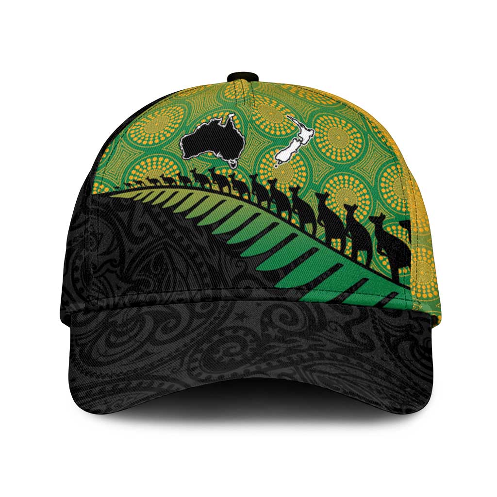 Australia New Zealand Rugby Classic Cap Gradient Aboriginal Wallabies and Maori Black Fern - Aussie Hoodie