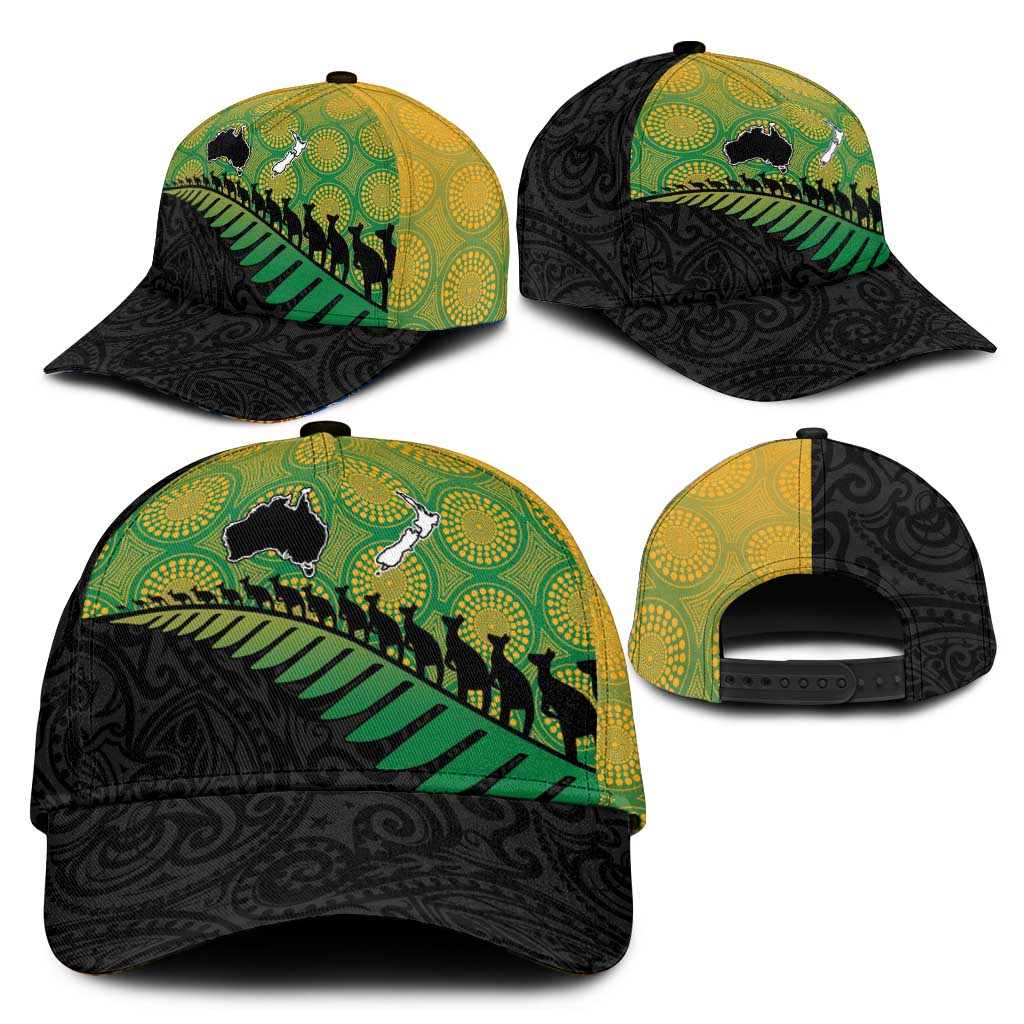 Australia New Zealand Rugby Classic Cap Gradient Aboriginal Wallabies and Maori Black Fern - Aussie Hoodie