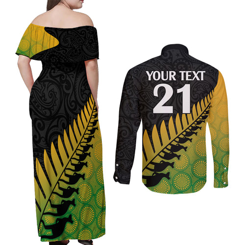 custom-australia-wallabies-and-aotearoa-rugby-couples-matching-off-shoulder-maxi-dress-and-long-sleeve-button-shirts-kangaroo-black-fern-maori-gradient-vibe