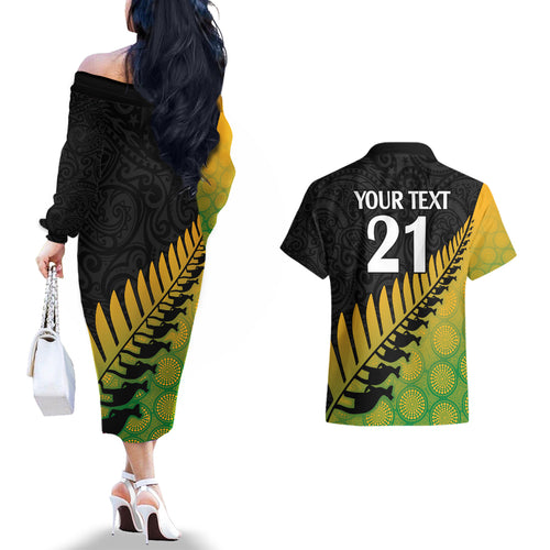 custom-australia-wallabies-and-aotearoa-rugby-couples-matching-off-the-shoulder-long-sleeve-dress-and-hawaiian-shirt-kangaroo-black-fern-maori-gradient-vibe