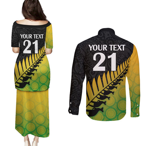 custom-australia-wallabies-and-aotearoa-rugby-couples-matching-puletasi-dress-and-long-sleeve-button-shirts-kangaroo-black-fern-maori-gradient-vibe