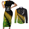 custom-australia-wallabies-and-aotearoa-rugby-couples-matching-short-sleeve-bodycon-dress-and-long-sleeve-button-shirts-kangaroo-black-fern-maori-gradient-vibe