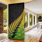 Australia New Zealand Rugby Door Cover Gradient Aboriginal Wallabies and Maori Black Fern - Aussie Hoodie