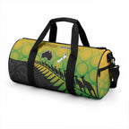 Australia Wallabies and Aotearoa Rugby Duffle Bag Kangaroo Black Fern Maori Gradient Vibe