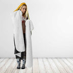 Australia New Zealand Rugby Hooded Blanket Gradient Aboriginal Wallabies and Maori Black Fern - Aussie Hoodie
