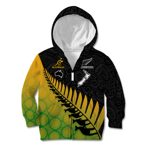 custom-australia-wallabies-and-aotearoa-rugby-kid-hoodie-kangaroo-black-fern-maori-gradient-vibe