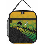 Australia Wallabies and Aotearoa Rugby Lunch Bag Kangaroo Black Fern Maori Gradient Vibe
