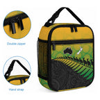 Australia Wallabies and Aotearoa Rugby Lunch Bag Kangaroo Black Fern Maori Gradient Vibe