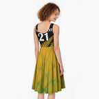 Australia New Zealand Rugby Midi Dress Gradient Aboriginal Wallabies and Maori Black Fern - Aussie Hoodie
