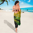 Australia New Zealand Rugby Sarong Gradient Aboriginal Wallabies and Maori Black Fern - Aussie Hoodie