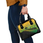 Australia New Zealand Rugby Shoulder Handbag Gradient Aboriginal Wallabies and Maori Black Fern - Aussie Hoodie