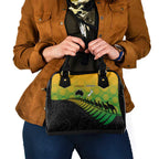 Australia New Zealand Rugby Shoulder Handbag Gradient Aboriginal Wallabies and Maori Black Fern - Aussie Hoodie