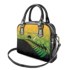 Australia New Zealand Rugby Shoulder Handbag Gradient Aboriginal Wallabies and Maori Black Fern - Aussie Hoodie