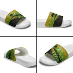 Australia New Zealand Rugby Slide Sandals Gradient Aboriginal Wallabies and Maori Black Fern - Aussie Hoodie