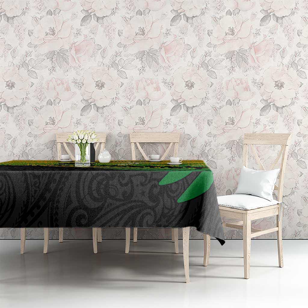 Australia New Zealand Rugby Tablecloth Gradient Aboriginal Wallabies and Maori Black Fern - Aussie Hoodie