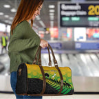 Australia New Zealand Rugby Travel Bag Gradient Aboriginal Wallabies and Maori Black Fern - Aussie Hoodie