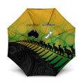 Australia New Zealand Rugby Umbrella Gradient Aboriginal Wallabies and Maori Black Fern - Aussie Hoodie