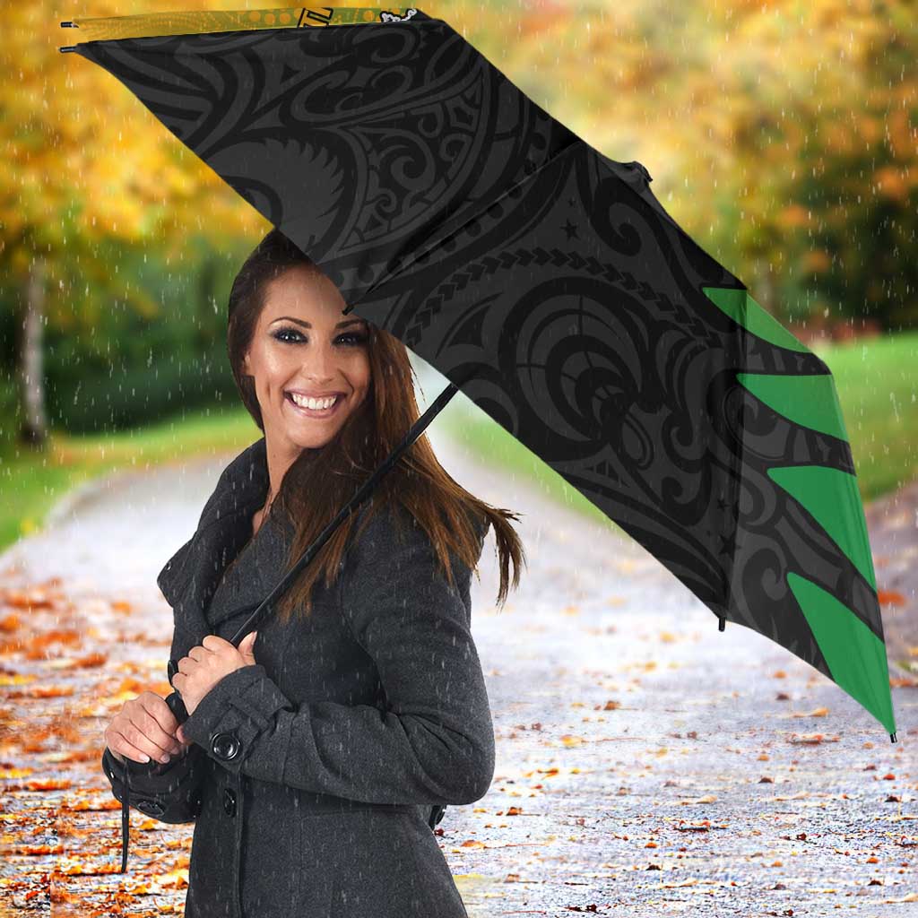 Australia New Zealand Rugby Umbrella Gradient Aboriginal Wallabies and Maori Black Fern - Aussie Hoodie