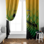 Australia New Zealand Rugby Window Curtain Gradient Aboriginal Wallabies and Maori Black Fern - Aussie Hoodie